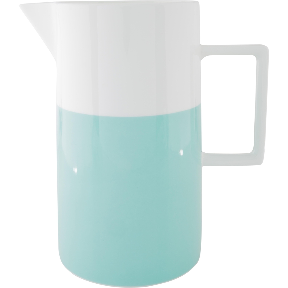 Tiffany & Co. White Fine Bone China Pitcher with Signature Blue Rim. In Box!